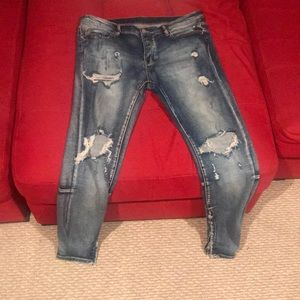 MNML Stretch Skinny Distressed Denim